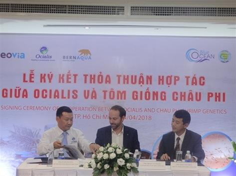 Ocialis và Cty TNHH Tôm giống Châu Phi ký thỏa thuận hợp tác về phân phối tôm giống